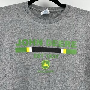 John Deere T shirt Men's Medium Gray Delta